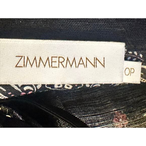 Zimmermann – *NWT* Matchmaker Bandana-Print Mini Dress – Black Bandana – Size 0P - Picture 3 of 9